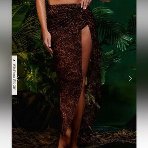 Bias Twist Mesh Sarong Coverup